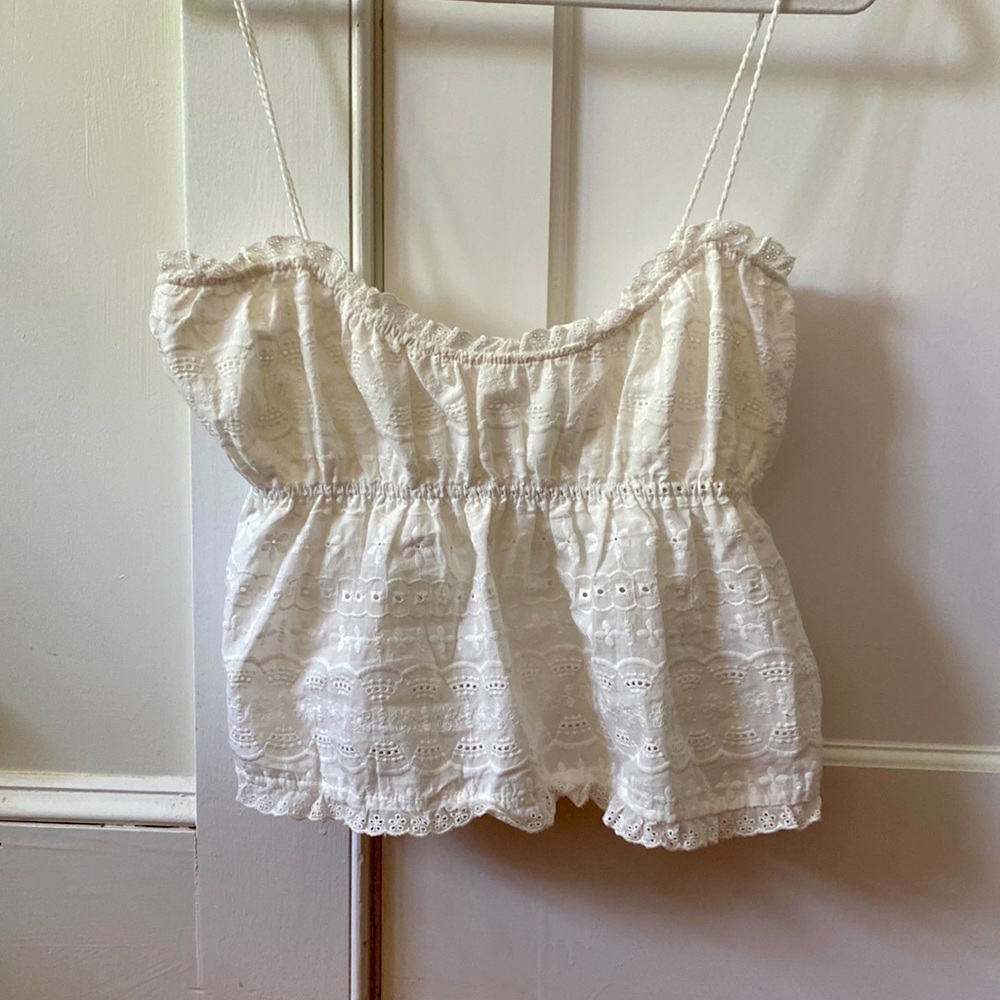 White lacey tank top